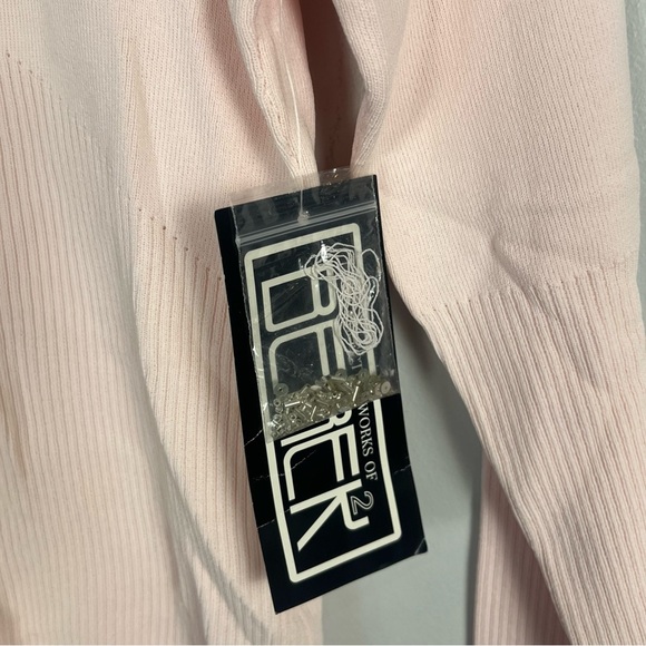 Vintage The collective works of Berek 2 pink sequin snowflake sweater size large - Picture 3 of 6